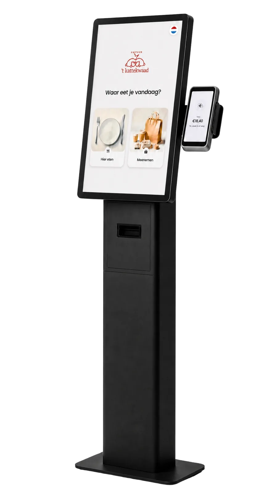 UpKiosk bestelzuil, driekwart aanzicht